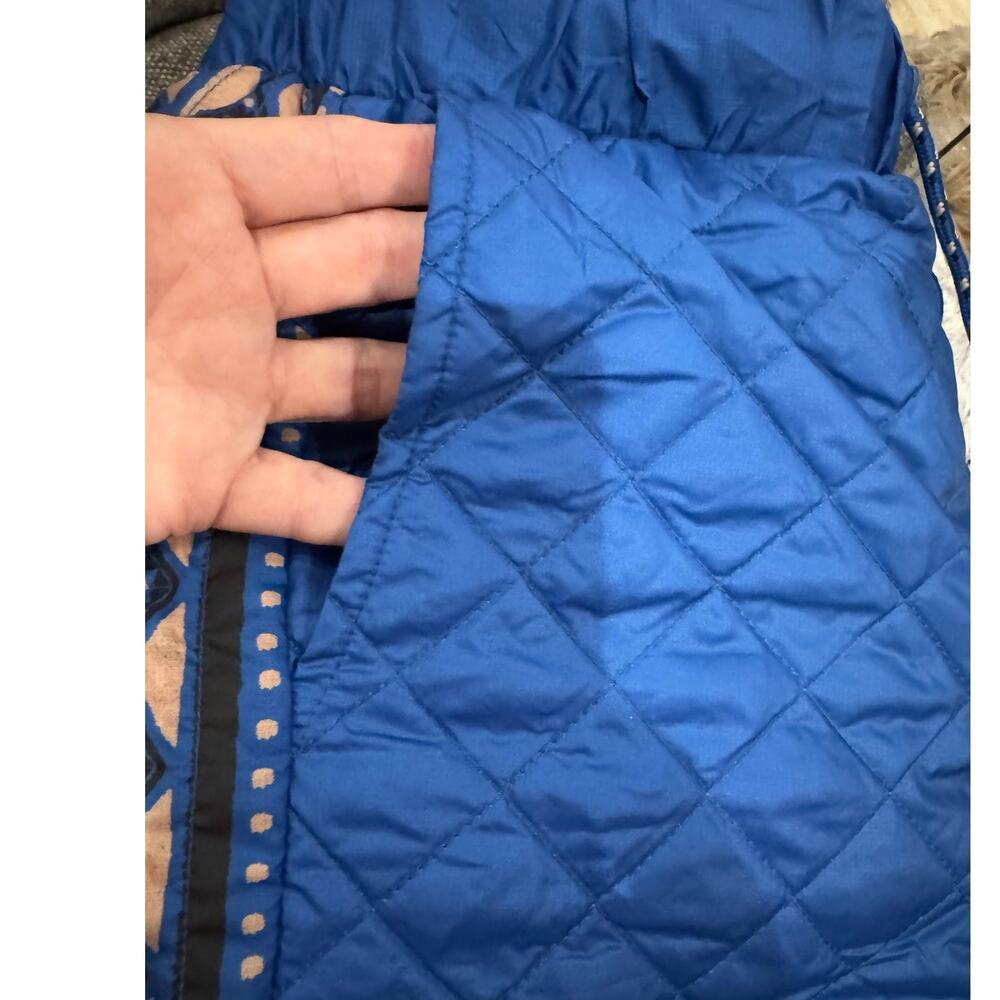 FARM RIO NWT $255 Macaw Quilted Ankle Pants Cobalt Blue Women's Size S - Picture 8 of 13